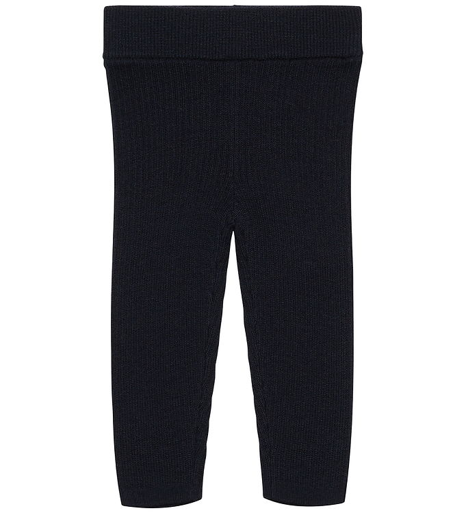 FUB Leggings - Rib - Strik - Uld - Dark Navy