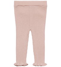 FUB Leggings - Rib - Strik - Uld - Pale Rose