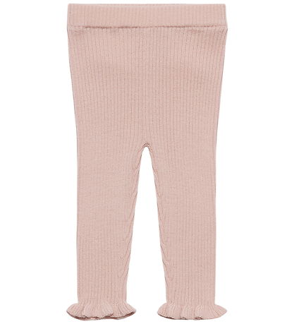 FUB Leggings - Rib - Strik - Uld - Pale Rose