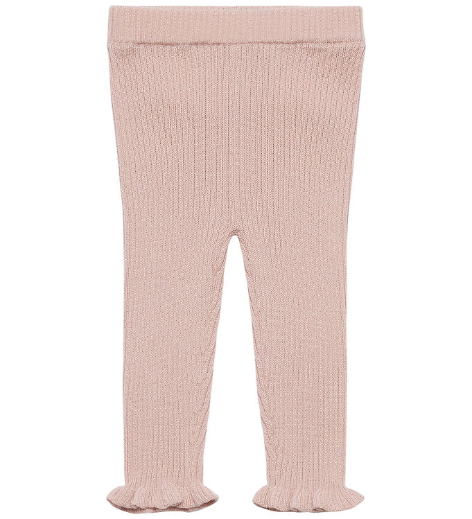FUB Leggings - Rib - Strik - Uld - Pale Rose