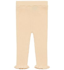 FUB Leggings - Rib - Strik - Uld - Creme