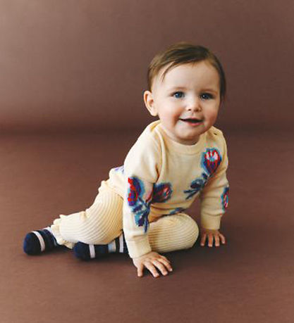 FUB Leggings - Rib - Strik - Uld - Creme