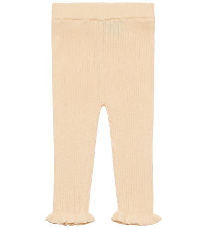 FUB Leggings - Rib - Strik - Uld - Creme