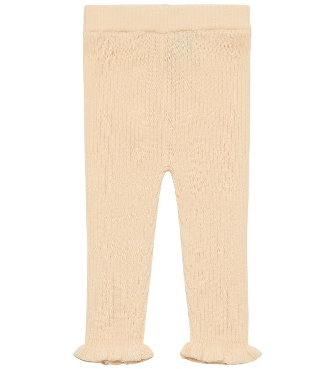 FUB Leggings - Rib - Strik - Uld - Creme