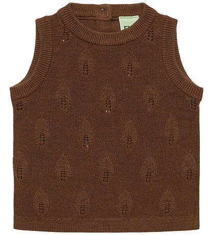FUB Vest - Strik - Hulmønster - Uld - Hazel Melange
