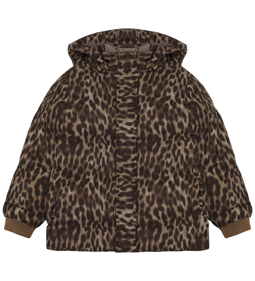 En Fant Steppjacke - Qulit - Kiefer Black m. Leopard - En Fant - 2 Jahre (92) - Daunenjacken
