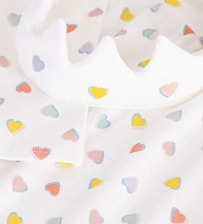 Petit Bateau Kjole - Chemise - Marshmallow/Multico