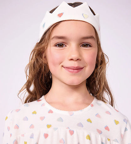 Petit Bateau Kjole - Chemise - Marshmallow/Multico