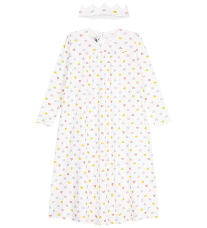 Petit Bateau Kjole - Chemise - Marshmallow/Multico