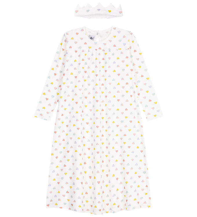 Petit Bateau Kjole - Chemise - Marshmallow/Multico