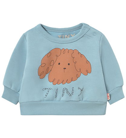 Tiny Cottons Sweatshirt - Curly Dog - Denim Blue