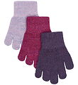 Mikk-Line Gloves - Wool - 3-Pack - Plum Perfect-Catawaba Grape-P