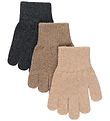 Mikk-Line Gloves - Wool - 3-Pack - Rose Melange-Melange Denver-D