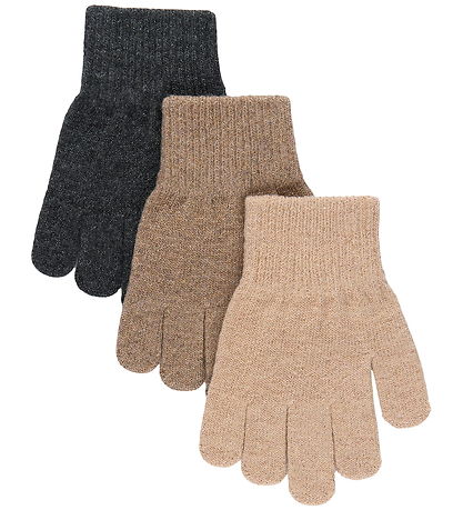 Mikk-Line Handsker - Uld - 3-pak - Rose Melange-Melange Denver-D