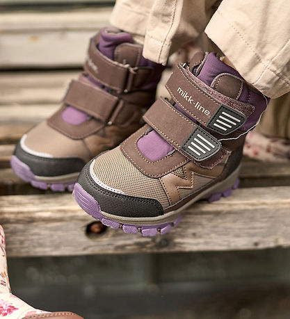 Mikk-Line Vinterstøvler - Tex Velcro - Plum Perfect