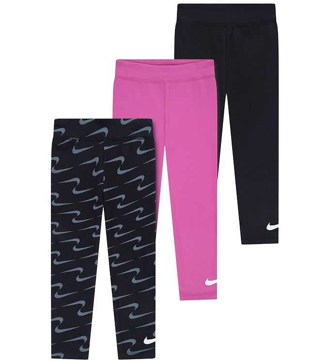 Nike Leggings - 3-pak - Black/Playful Pink