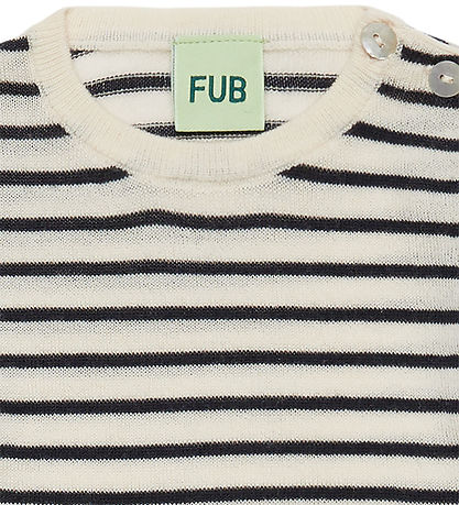 FUB Body l/æ - Strik - Uld - Ecru/Navy