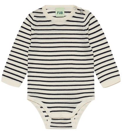 FUB Body l/æ - Strik - Uld - Ecru/Navy