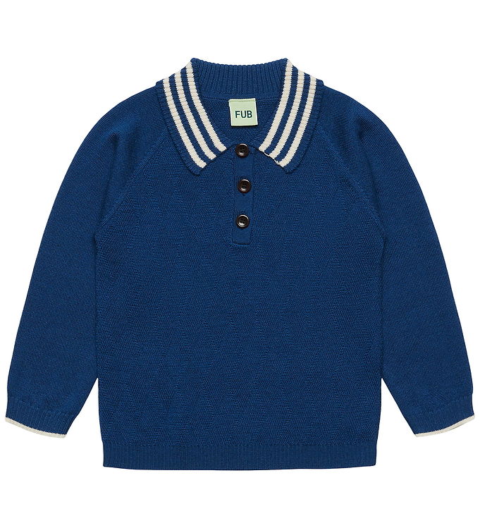 FUB Polobluse - Uld - Deep Indigo