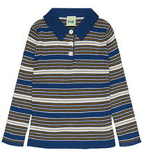 FUB Polo - Rib - Strik - Uld - Deep Indigo