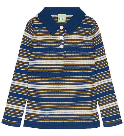 FUB Polo - Rib - Strik - Uld - Deep Indigo