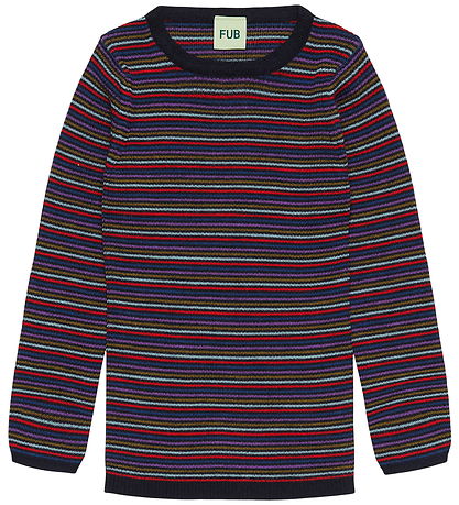FUB Bluse - Rib - Uld - Multi Stripe