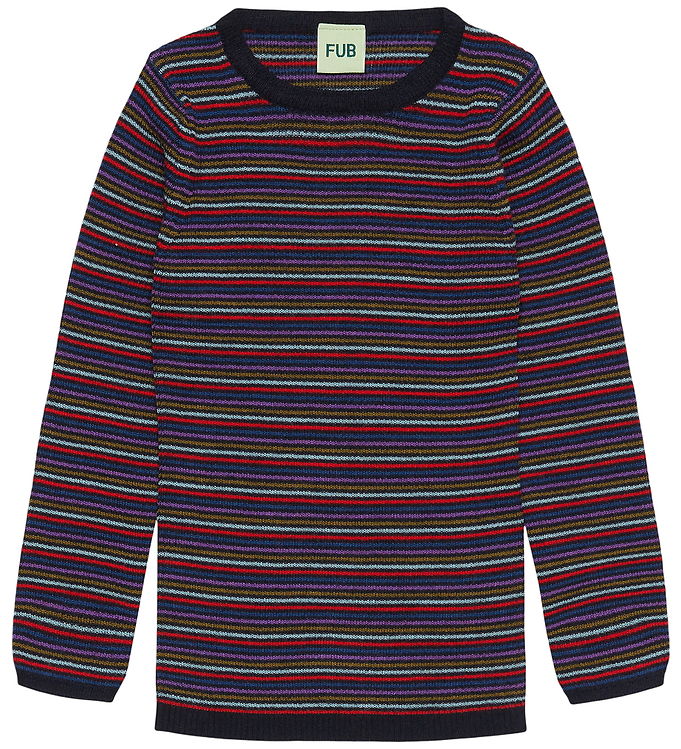 FUB Bluse - Rib - Uld - Multi Stripe