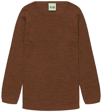 FUB Bluse - Rib - Uld - Hazel Melange