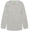 FUB Bluse - Rib - Uld - Light Grey Melange