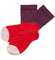 FUB Strømper - 2-pak - Uld - Classic Red Contrast