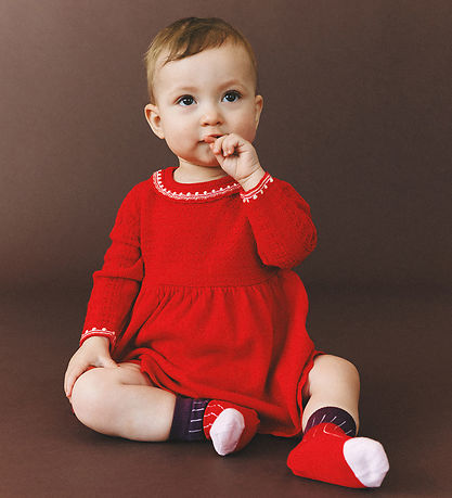 FUB Strømper - 2-pak - Uld - Classic Red Contrast