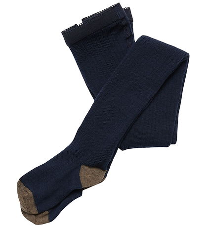 FUB Strømpebukser - 2-pak - Uld - Dark Navy
