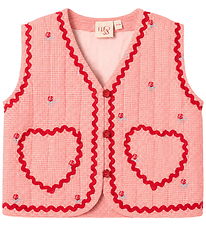 Flöss Vest - Quiltet - Sonja - Pink Rose Gingham