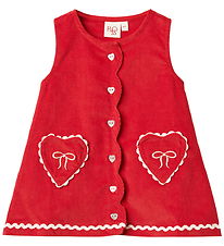 Flöss Kjole - Fløjl - Carol - Poppy Red