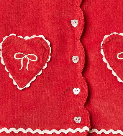 Flöss Kjole - Fløjl - Carol - Poppy Red