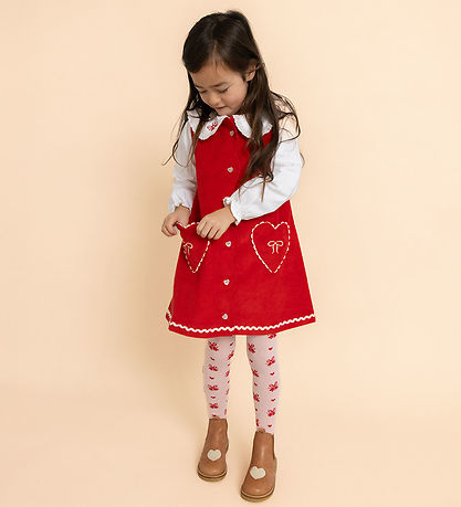 Flöss Kjole - Fløjl - Carol - Poppy Red