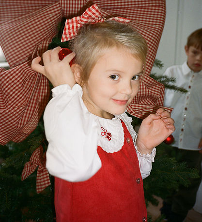 Flöss Kjole - Fløjl - Carol - Poppy Red