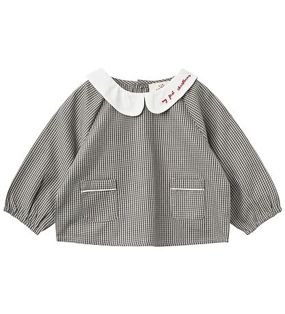 Copenhagen Colors Sæt - Bluse/Bloomers - Grey Check Comb