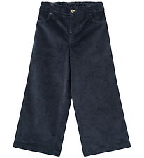 Copenhagen Colors Fløjlsbukser - Navy m. Broderi