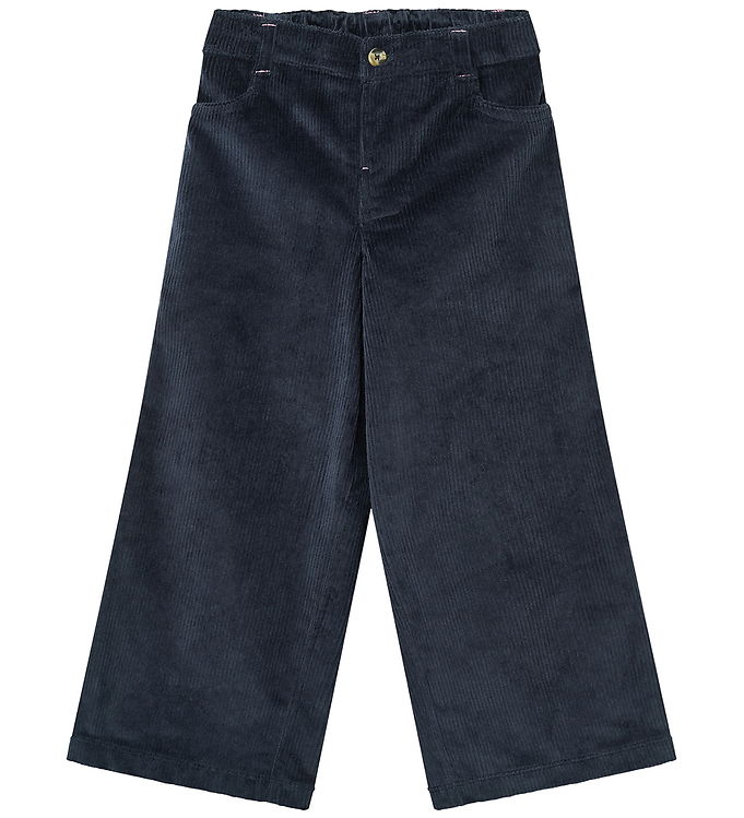 Copenhagen Colors Fløjlsbukser - Navy m. Broderi