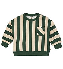 Müsli Sweatshirt - Stripe - Oak/ Forest green