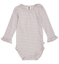 Müsli Body l/æ - Rib - Stripe - Oak/Mauve