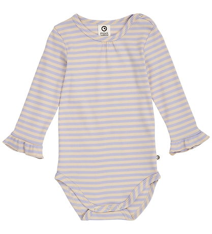 Müsli Body l/æ - Rib - Stripe - Oak/Mauve