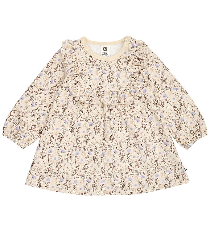 Müsli Kjole - Cornflower - Oak/Walnut/Mauve