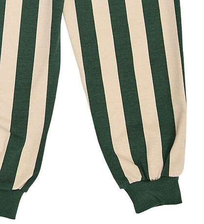 Müsli Sweatpants - Stripe - Oak/Forest Green