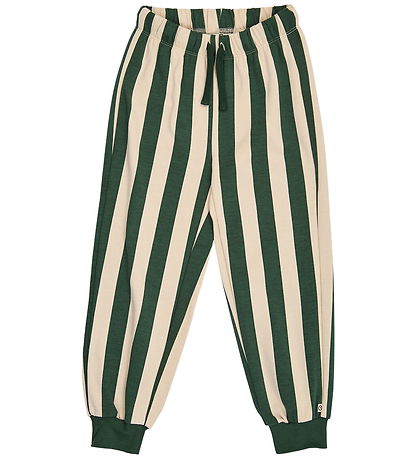 Müsli Sweatpants - Stripe - Oak/Forest Green