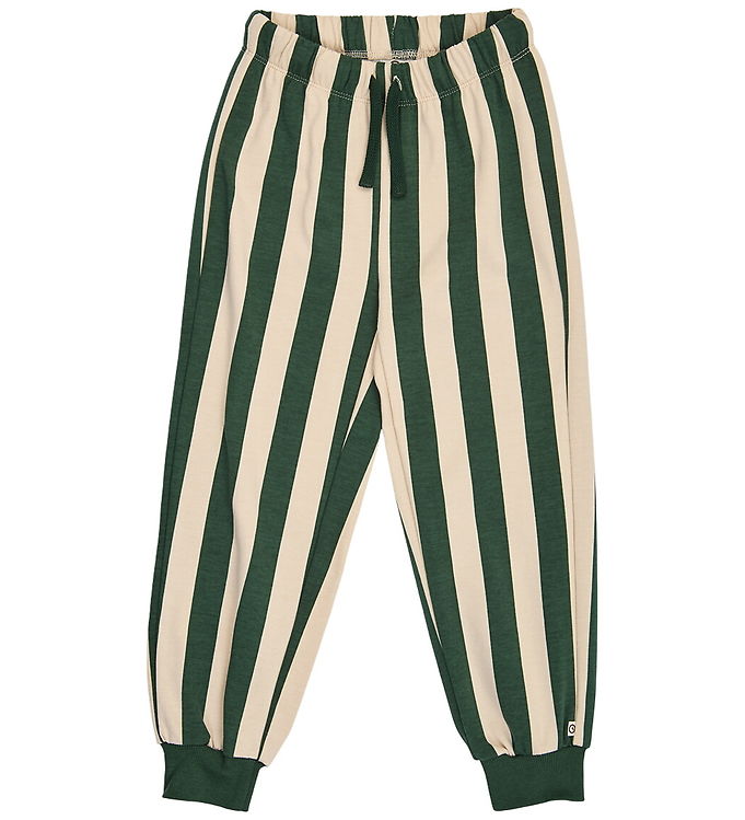 Müsli Sweatpants - Stripe - Oak/Forest Green