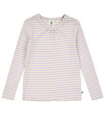Müsli Bluse - Rib - Stripe - Oak/Mauve