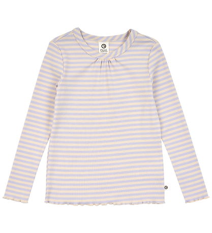 Müsli Bluse - Rib - Stripe - Oak/Mauve