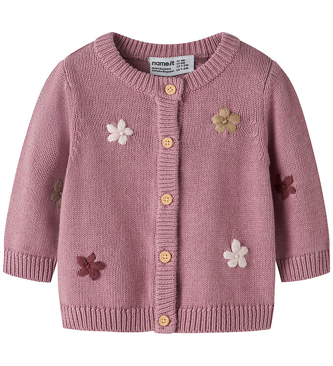 Name It Cardigan - Strik - NbfNanny - Lilas/Flowers